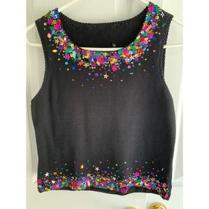 Embellished knit top